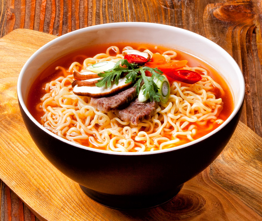 Shin Ramyun spicy noodles from the Jungle Hunt Siargao menu